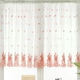 thumbnail image 4 of Seyurigaoka 1PC Peacock Embroidered Short Window Curtain for Study Living Room, 4 of 5