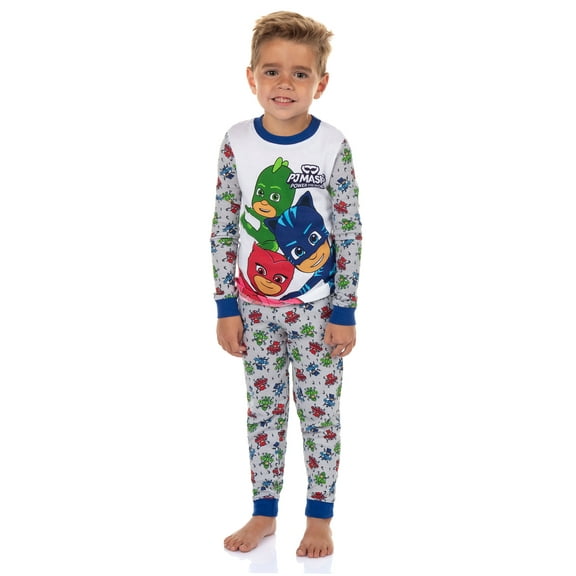 PJ Masks Toddler Boys' Gekko Catboy Owlette Title Logo Sleep Pajama Set