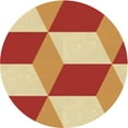 thumbnail image 1 of Ahgly Company Machine Washable Indoor Round Transitional Chrome Gold Yellow Area Rugs, 3' Round, 1 of 7