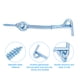 thumbnail image 3 of Uxcell 2 Paquete de Gancho de Seguridad y Tornillo de Ojo de 3" Gancho de Puerta de Hierro y Tornillo de Ojo con Candado de Resorte para Puerta de Granja Familiar, 3 of 5