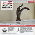 thumbnail image 4 of Delta Linden Single Handle Bathroom Faucet with Metal Drain Assembly in Venetian Bronze 594-RBMPU-DST, 4 of 5