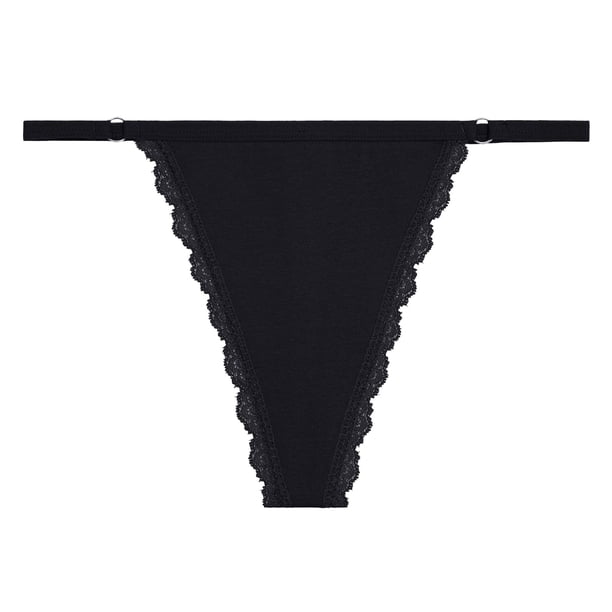 Gibobby Tangas de sexy mujer Calzoncillos Patchwork Color Ropa interior Bragas Bikini Sólido Calzoncillos para mujer Bragas Regalo de Navidad 1 pieza(Negro,M)