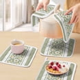 thumbnail image 5 of Sage Green Daisy Pot Holders for Kitchen Heatproof Potholder, 2 Pack Farmhouse Floral Green Striped Hot Pads Multipurpose Oven Pads Cloth Potholders Trivet for Cooking and Baking, 5 of 8