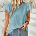thumbnail image 1 of LOVZFMLL Hauts d'Été pour Femmes T-shirt à Manches Courtes Col Rond, 1 of 8