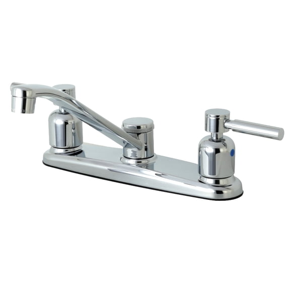 Kingston FB111DL Concord Two-Handle 2-Hole 8" Centerset Kitchen Faucet in Polished Chrome