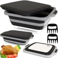 thumbnail image 1 of Tarro para preparar barbacoas MAYALEAD con 2 pinzas para picar carne y tabla de cortar, 1 of 7