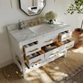 thumbnail image 3 of Ancerre Designs Elizabeth 48" Bathroom Vanity Set with Gold Hardware in White, 3 of 12