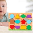 thumbnail image 3 of TISHITA Educational Wooden Pegged Puzzles Colorful Sorting Early Learning Toy Blocks for Shape, 3 of 8