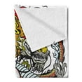 thumbnail image 2 of Dragon Soft Flannel Fleece Blanket, Traditional Chinese Creature Holding a Large Pearl Zodiac Signs Folk Tattoo Graphic, Cozy Plush for Indoor and Outdoor Use, 70" x 90", Multicolor, by Ambesonne, 2 of 5