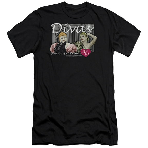 I Love Lucy Divas S/S Adult 30/1 T-Shirt Black