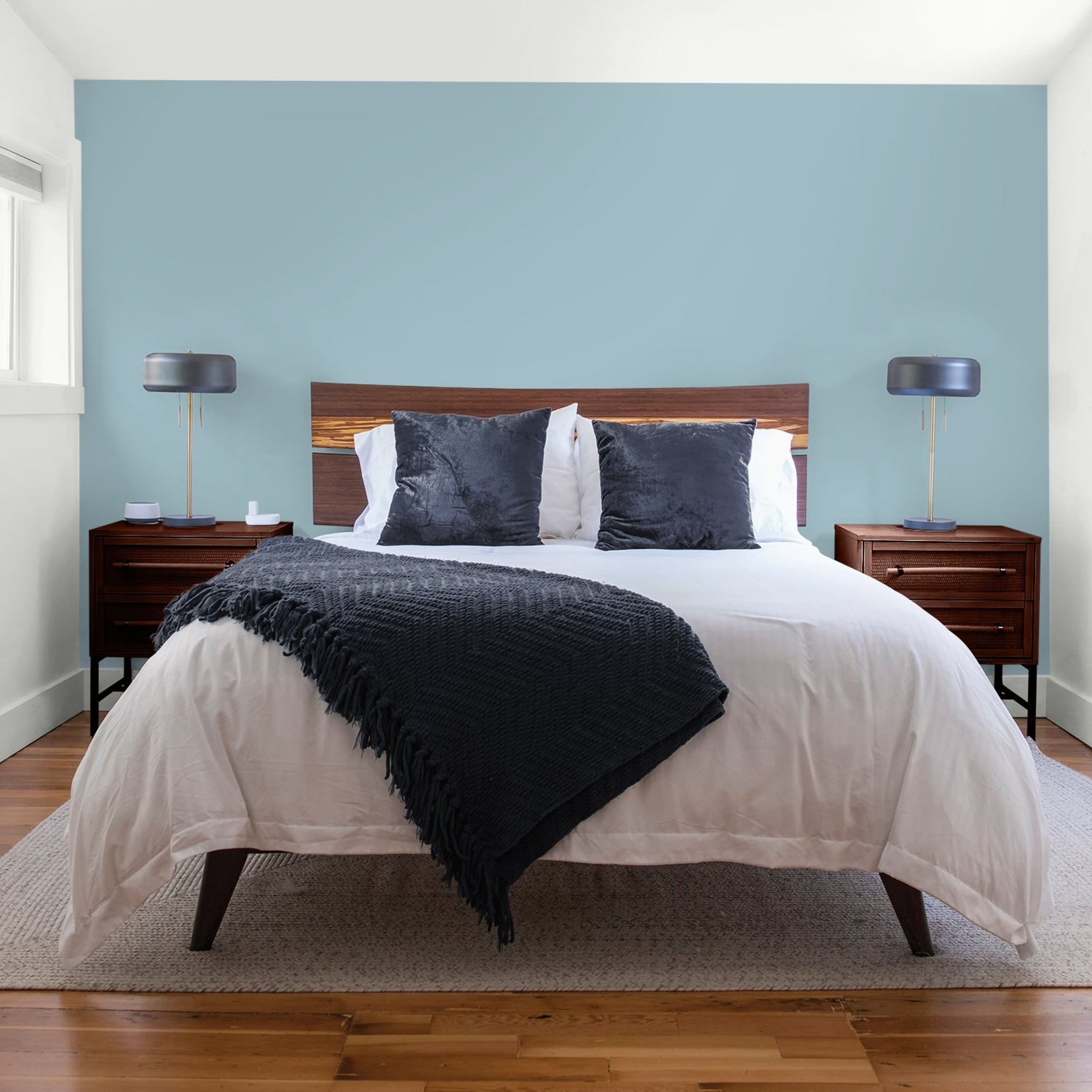 Glidden HEP Mountain Stream / Blue, Flat Interior Paint with Primer, 1 Quart