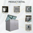 thumbnail image 3 of Kojooin Outdoor Trash Can Storage, Waterproof Galvanized Steel Garbage Bin Storage House With Sloping Roof And Lockable Door, Metal Shed For Garden Yard, 3 of 6