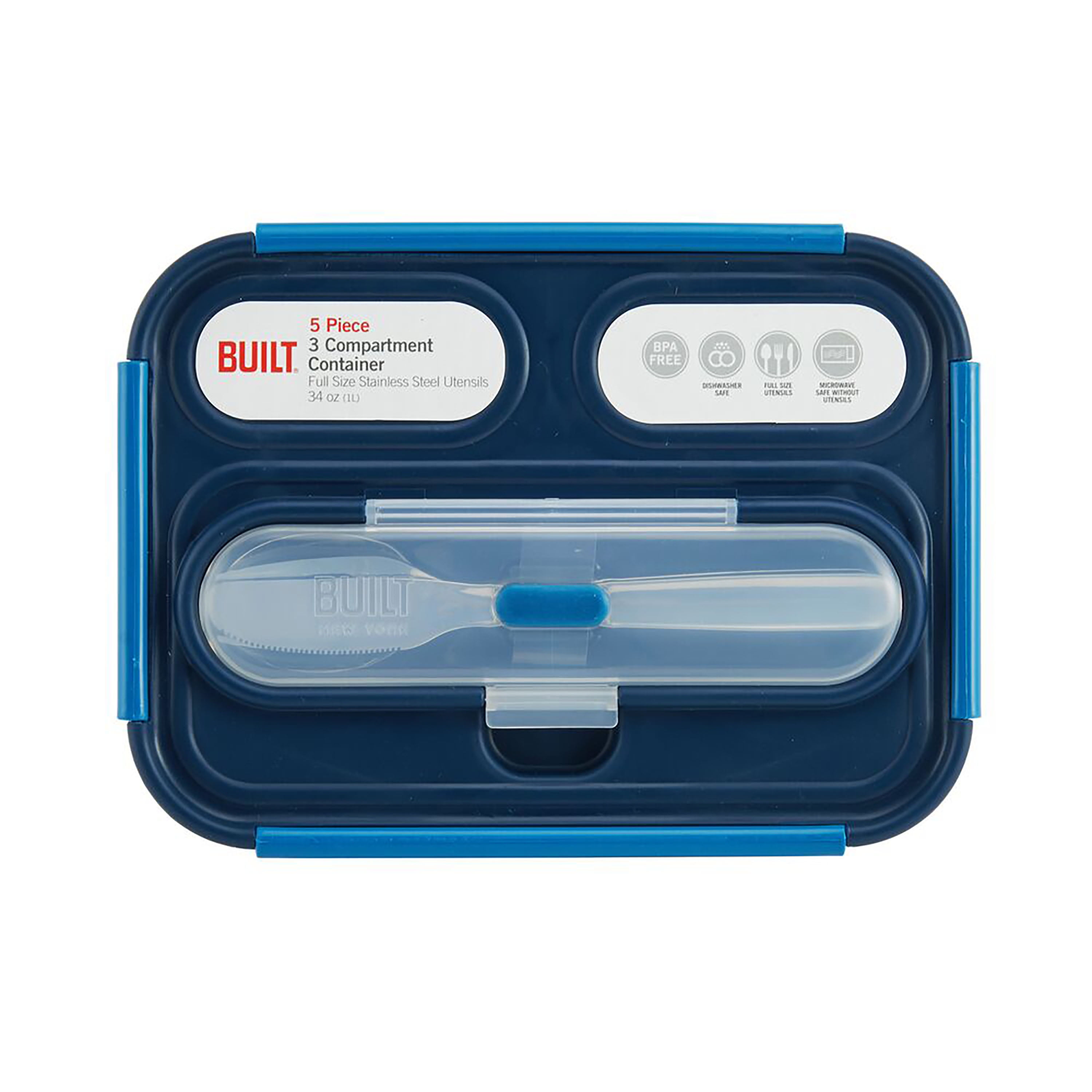 Topware Executive 3 container lunchbox set blue