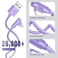 thumbnail image 2 of Cargador OCEEK para iPhone 3, cable Lightning de 3 m, trenzado de nailon, 2 of 6