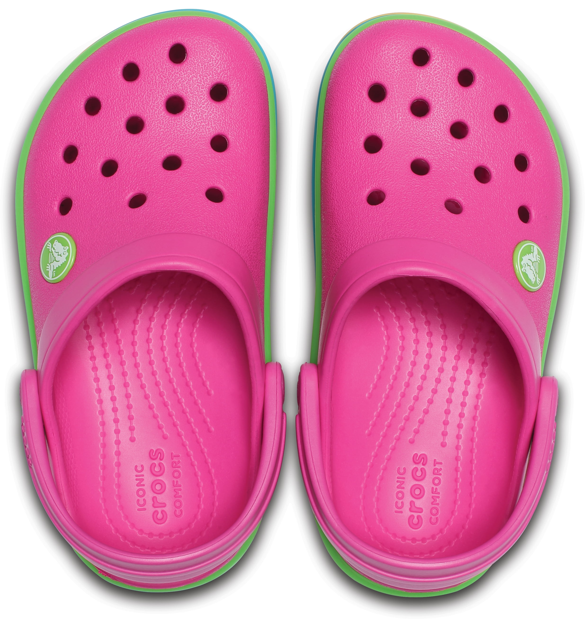 crocs crocband rainbow band clog