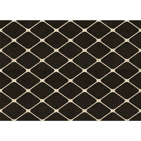 Ahgly Company Indoor Rectangle Patterned Night Black Area Rugs, 2' x 5'
