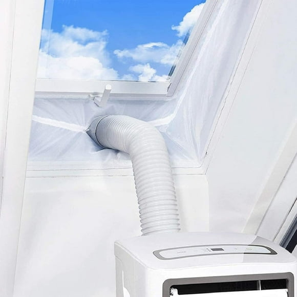 AC Window Seal Universal Window Seal Kit for Portable Mobile Air Conditioner Unit And Tumble Dryer Hot Air Stop Air Exchange Guards With Zip and Hook Tape, No Need For Drilling Holes ( Size : 4m/157in