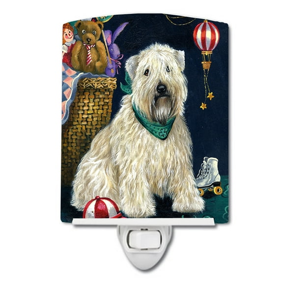 Caroline's Treasures PPP3193CNL Wheaten Terrier Playroom Ceramic Night Light, 6x4x3", multicolor