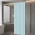 thumbnail image 4 of Aqua Striped Window Privacy Film, Modern Farmhouse Blue White Stripes Static Cling UV Sun Blocking Tint Film Heat Control Windows Films for Bedroom Bathroom, Window Stickers 29.5"x78.7", 4 of 8