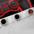 thumbnail image 4 of Homewish Cartoon Game Console Blackout Curtains Set of 2 (52x84 Each) for Teens, Red Gamer Gamepad Window Curtains, Futuristic Honeycomb Curtains and Drapes, Curtains and Drapes Bedroom Decor, 4 of 6