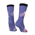 thumbnail image 5 of Uemuo Dog Washes in a Pink Bath Pattern Women's Crew Socks, Soft Durable Breathable Moisture-Wicking with Odor Control Cotton socks, 5 of 9