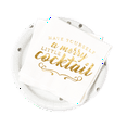 thumbnail image 2 of Have Yourself A Merry Little Cocktail Party Napkins - White and Gold, by ForYourParty.com, 2 of 5