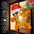 thumbnail image 4 of OurWarm 3.5Ft Christmas Outdoor Decoration Christmas Inflatables Gingerbread Man with Xmas Hat, Built-in LED Lights Christmas Blow up Gingerbread Broke Out from Window for Outside Indoor Yard Garden, 4 of 4