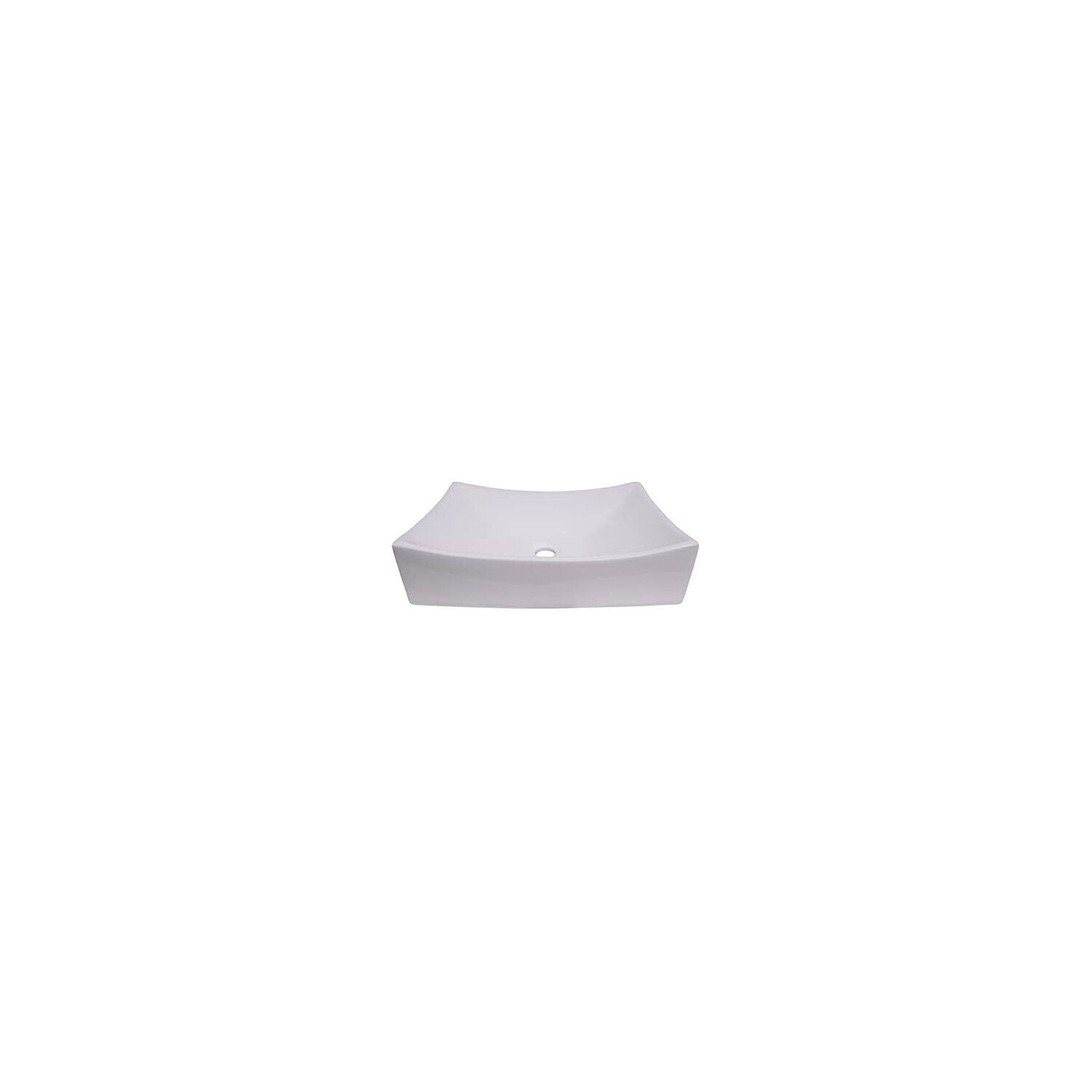 Rectangular Bathroom Sink - Ceramic Basin, 20 Inch, Modern Design, Above Counter Sink, Elegant Decor