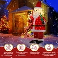 thumbnail image 4 of Tcbosik Pre-Lit 6FT Santa Claus with 180 LED Lights, Shimmering Fabric, Holding Christmas Tree – Outdoor & Indoor Holiday Décor (Red), 4 of 8