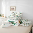 thumbnail image 6 of Castle Fairy Kids Kawaii Dinosaur 7-Piece Twin Bedding Sets,Christmas Snowman Bedding Comforter Set,Festival Xmas Breathable Sheet Sets,Lightweight Room Decor, 6 of 8
