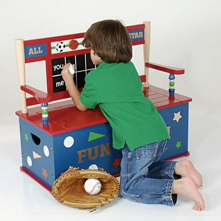 Levels of Discovery All Star Sports Kids Bench with Storage Compartment