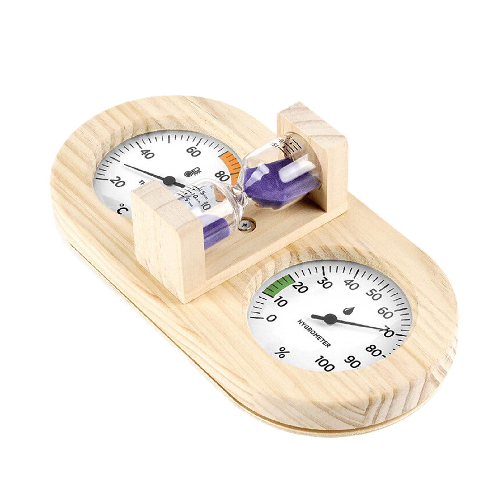 Sauna Room Wall Mounted Thermometers Hygrometer Waterproof Clear Room Temperature Humidity Meter with Sand Timer