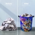 thumbnail image 5 of Laundry Hamper Storage Basket Saint Seiya Toys Clothes Organizer Bin For Home Bathroom Bedroom Dorm Nursery 13.4 x 16.5 inches, 5 of 6