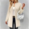 thumbnail image 2 of WCMZJ Women's Plus Size Cardigans Pea Coats Jackets 2024 Casual Open Front Knit Warm Wool Coatigan Jacket Long Blazer Coat Khaki XL, 2 of 6