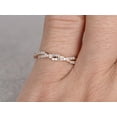 thumbnail image 5 of 0.50 Carat ring Anniversary Ring Band with Moissanite Diamonds Stackable Twisted Band with 18k Gold Plating, 5 of 8