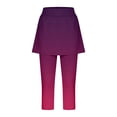 thumbnail image 6 of KHONTS Women's Tennis Skirt Leggings High Waist Tummy Control Athletic Yoga Capri Golf Pants Workout Clothing XXL, 6 of 7