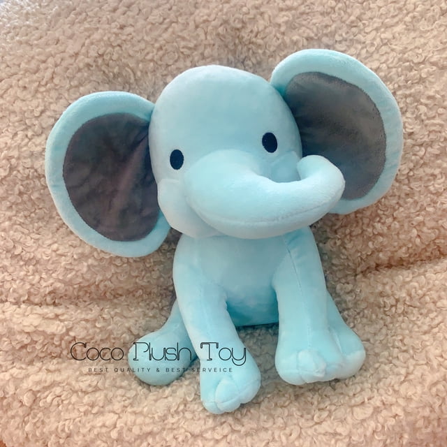 Elefante de juguete graduado para niños, muñeco de peluche, elefante blanco, dibujos animados, lindo, para boda, 2023
