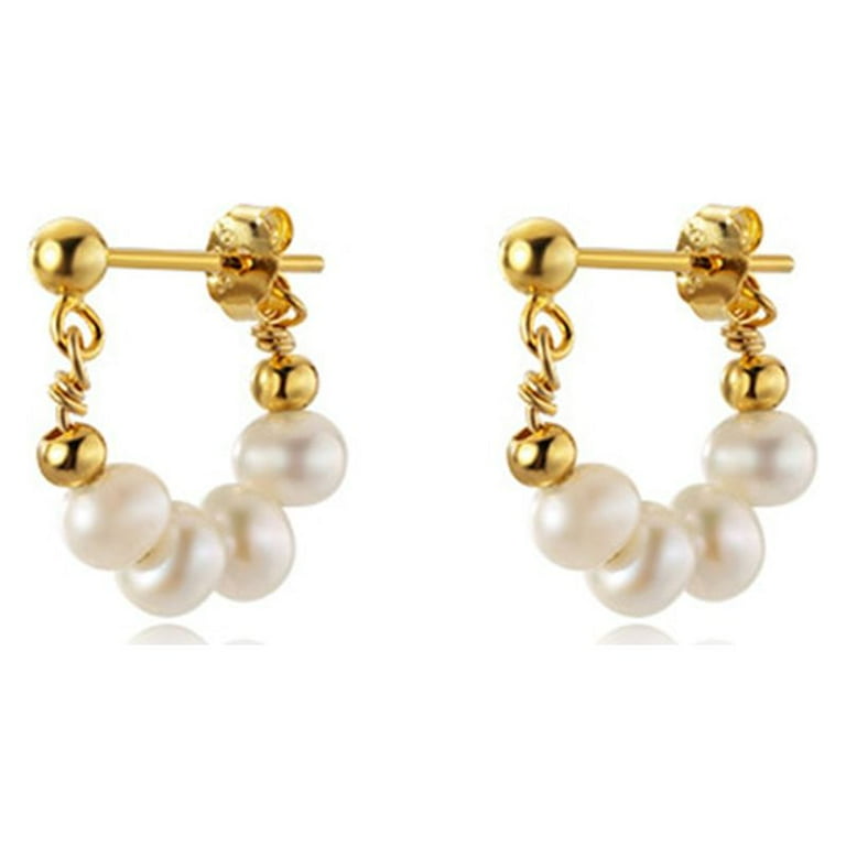 White Baroque Cultured Freshwater Pearl Earrings Sterling Silver Dangle 13x17mm Pearls White Baroque Cultured Freshwater Pearl Earrings Sterling Silver Dangle 13x17mm Pearls
