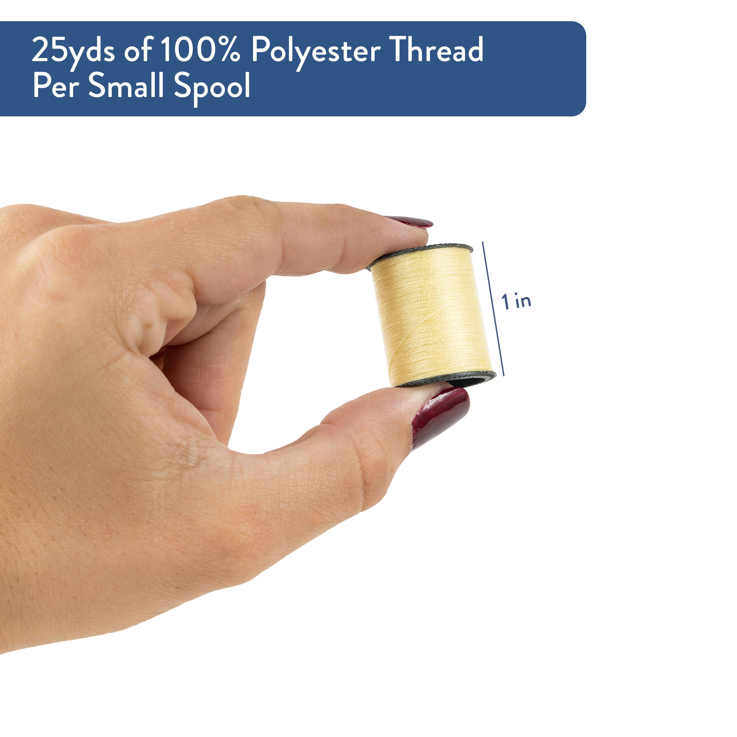 Hello Hobby Polyester Hand-Sewing Thread pack, 12 Assorted Colors, 25 Yards Each