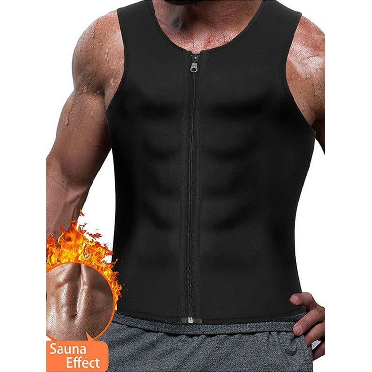 Jkerther Men Gym Waist Trainer Vest Hot Neoprene Sauna Suit Corset