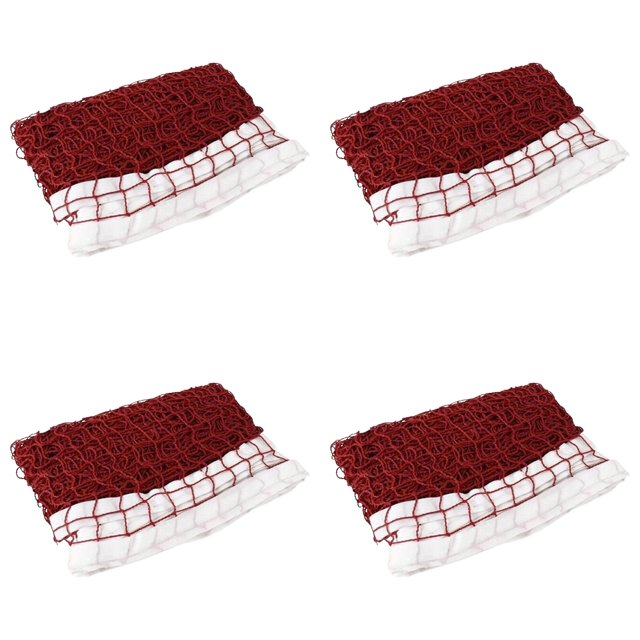 YWIYIUD 4PCS Length 6.67yard Portable Braided Badminton Net Outdoor Tennis Net Mesh Foldable Training Badminton Net for Backyard Park Outdoor Sport Playing Tennis