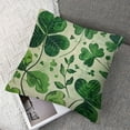thumbnail image 7 of Fenyluxe St Patricks Day Pillow Covers,2Pcs Watercolor Lucky Green Clover Shamrock Throw Pillow Cover Cushion Case for Sofa Couch Home Farmhouse Decorations White, 7 of 7