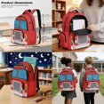 thumbnail image 3 of Xoenoiee Fire Fighting Truck Print Kids Backpack with Lunch Box for Boys Girls Childrens Backpack School Bags with Pencil Case Set of 3 School Bookbag Teens Satchel Bagpack 17inch Travel Daypack, 3 of 6