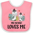 thumbnail image 3 of Inktastic Zebra My Nonno Loves Me Boys or Girls Baby Bib, 3 of 4