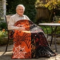 thumbnail image 2 of AZXY Halloween Blanket Spider Web Print Soft Halloween Blankets and Throws 39×59 Inches, Large Throw Halloween Decor, Halloween Decorations for Home Indoor Holiday Arrangement, 2 of 3