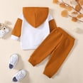thumbnail image 4 of Baozhu Autumn Baby Clothes Set Boy Girl Casual Solid Hooded Cotton Top+ Pants Infant Long Sleeve Newborn Clothes Suit, 4 of 5