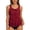 Wine, variant on Aihuaihua Women's Polka Dot Tankini Swimsuit Swim Tank Top Tummy Control Bathing Suit with Black Bottoms Two Piece Swimwear Orange XL