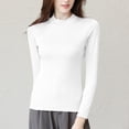 thumbnail image 2 of biudgviw Pajama Tops for Women Modal Crew Neck Long Sleeve Sleep Shirts Built in Bra Ultra Soft Slim Fit Lounge Tops Blouses, 2 of 6