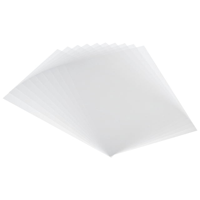 Hojas de plástico retráctil Uxcell de 7.87 x 11.4 pulgadas, paquete de 20, papel de arte en blanco para manualidades imprimible, arenado