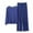 Blue, variant on Uaswgudfs Pajamas Women's Cotton Long Sleeve Sleepwear Pullover Scoop Neck Top Soft Loungewear Casual Pajama Set for Women 2025